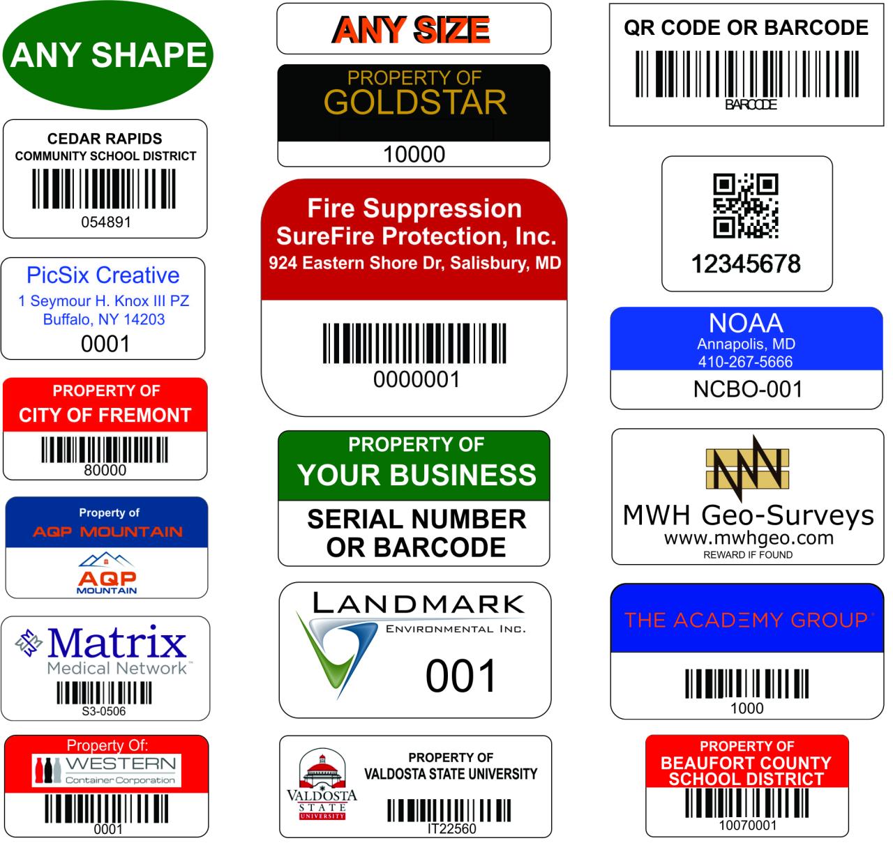 Business inventory barcode system office equipment