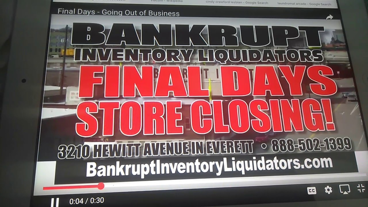 Business inventory after bankruptcy