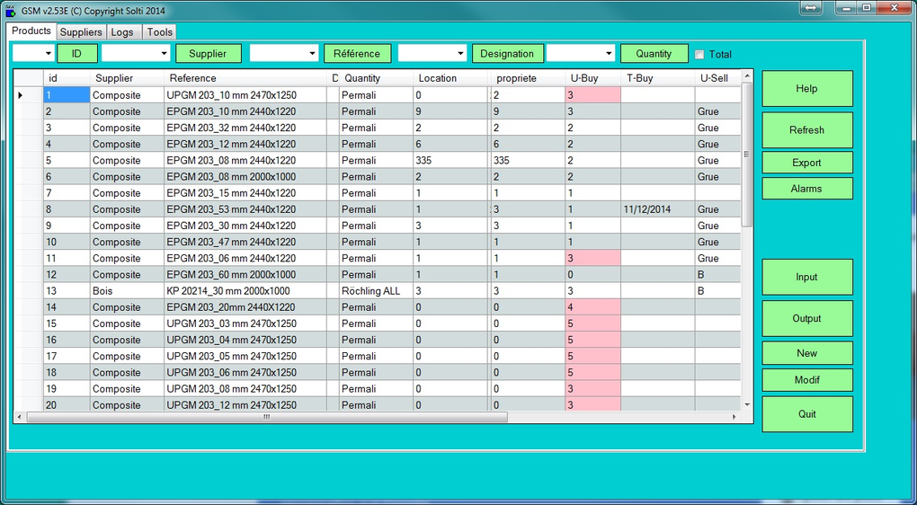 Business inventory accounting tool